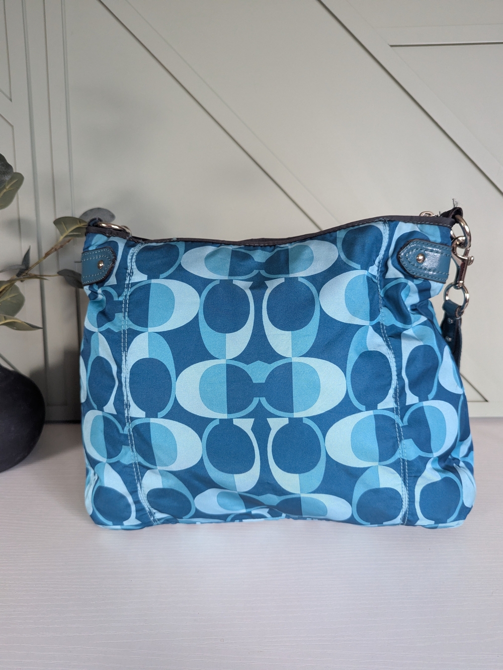 Coach Blue Signature Crossbody Bag - Picture 5 of 11
